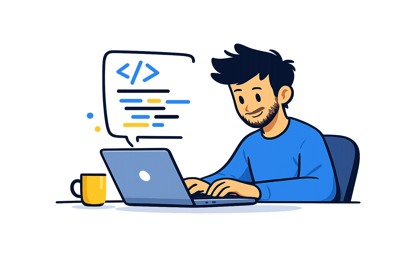 Illustration dev travaille